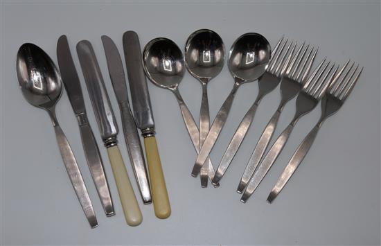 Part service of Community flatware and sundry other plated and stainless steel flatware